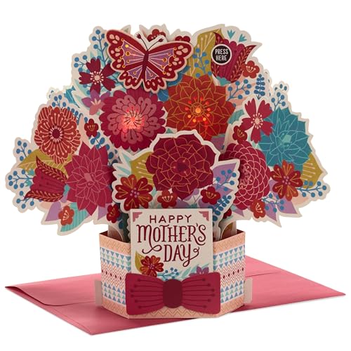 Hallmark Paper Wonder Musical Mother's Day Pop Up Card (Pot of Flowers)
