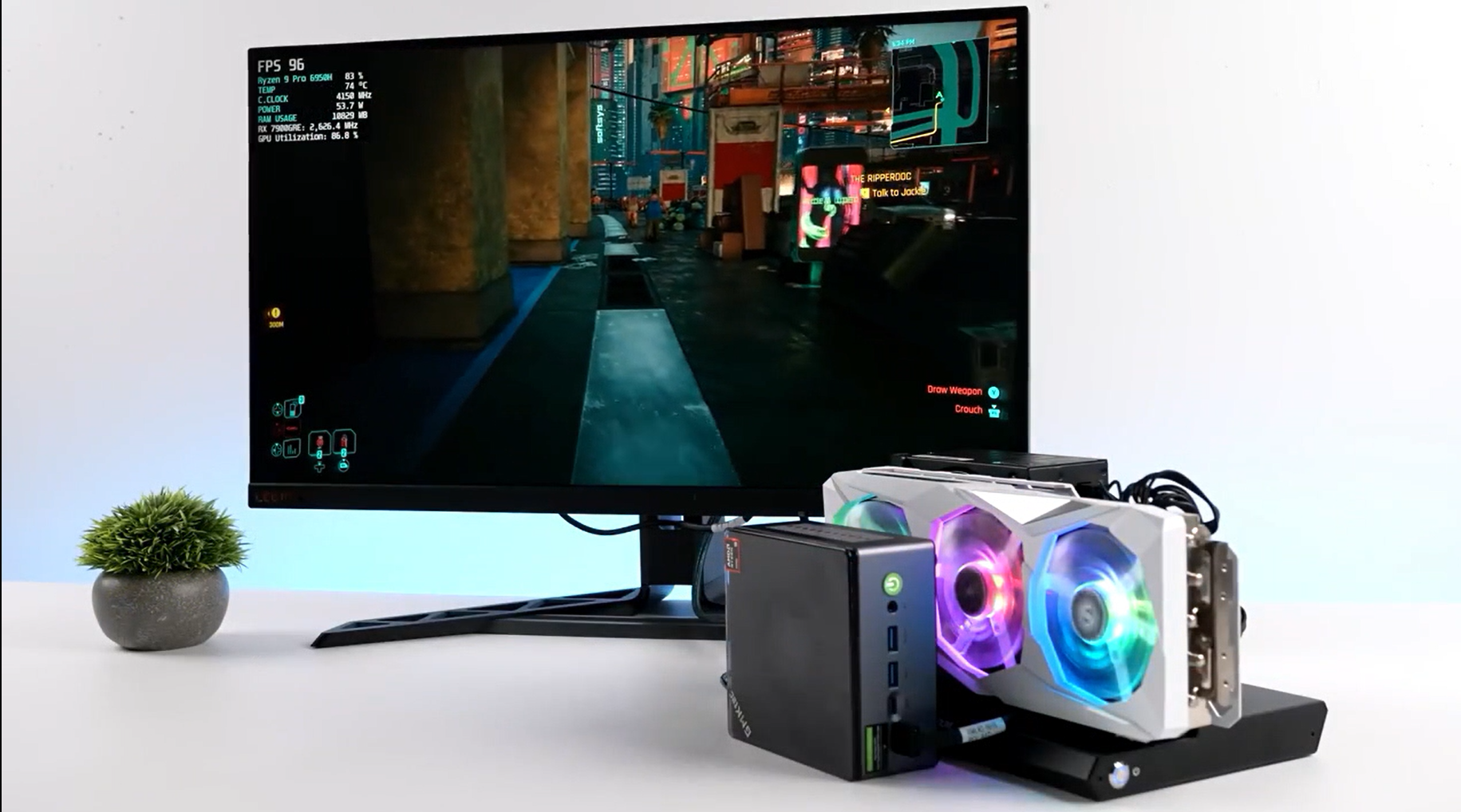 GMKtec Gaming Mini PC AMD Ryzen 9 6950H 32GB DDR5 1TB SSD Dual NIC