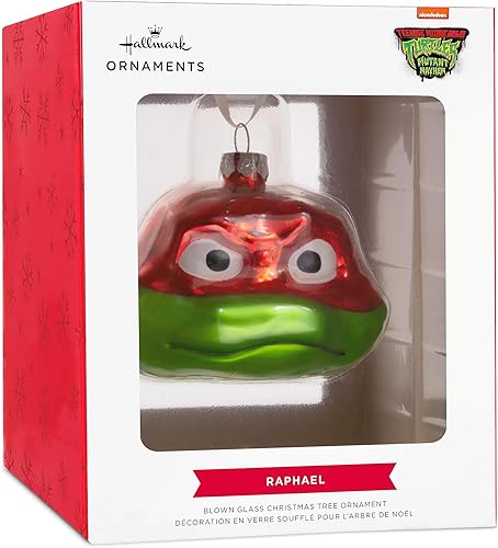 Miniatura 3 de Hallmark Teenage Mutant Ninja Turtles Mutant Mayhem Raphael Adorno de Navidad, Vidrio Soplado