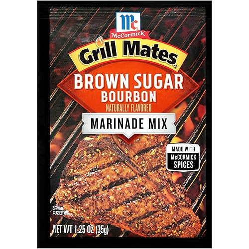 McCormick Grill Mate MARRÓN AZÚCAR BOURBON Marinade 125oz 5 paquetes