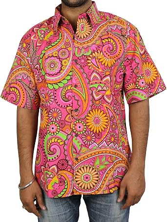Amazon.com: Vestido de la India Algodón Playa Camisa para hombre printed  accesorio de moda cómodo Airy : Ropa, Zapatos y Joyería