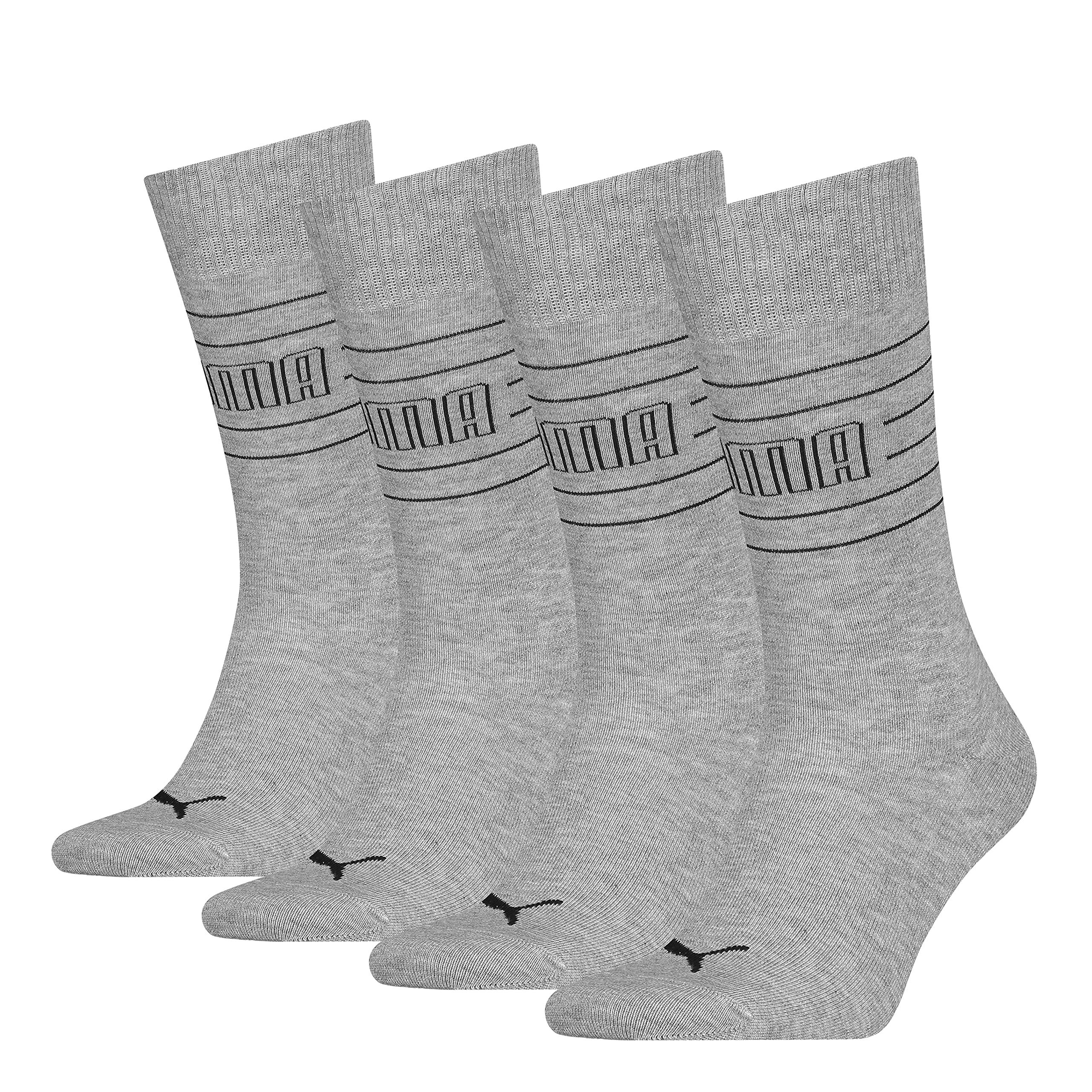 PUMA 4 Pairs Mens Socks Grey 6-8 (39-42)