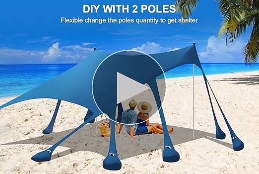 Amazon.com: Beach Tent Sun Shelter, Camping Sun Shelter 10 x