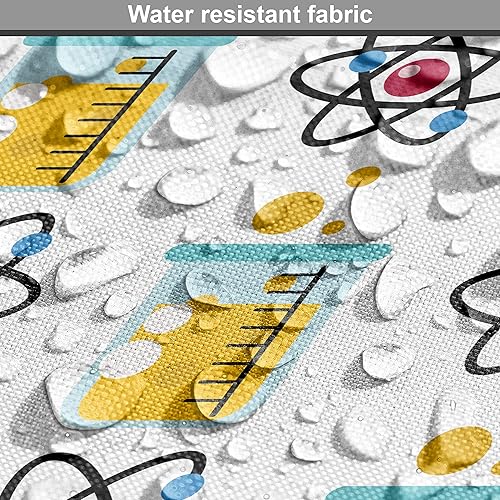 Miniatura 753 de Ambesonne The Yard - Tela de hibisco de flores tropicales en tonos de la vida real, tela decorativa para tapicería, cestas de almacenamiento