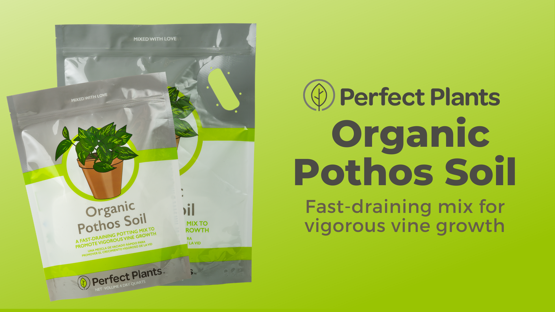 Amazon.com : Perfect Plants Organic Pothos Soil | Horticultural Potting Mix  for All Indoor Potted Pothos | Grow Healthy houseplants Indoors (4qts.) :  Patio, Lawn & Garden