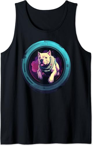Space Dogo Argentino Dog Mom Dad Dogo Argentino Tank Top