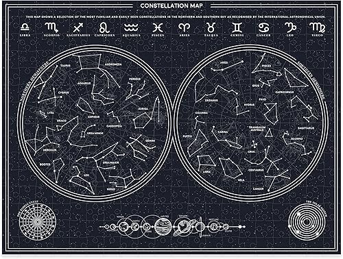 Gift Republic Rompecabezas de constelación que brilla en la oscuridad 300 piezas 11.8x15.7 in Rectangular disponible en Yaxa Peru