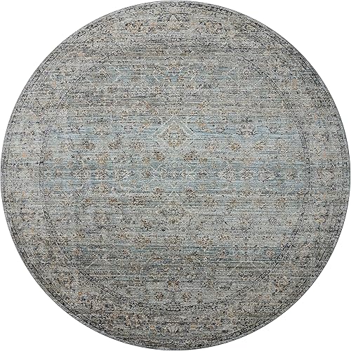 Miniatura 128 de Loloi Jean Stoffer Katherine Collection KES-02 Ocean/Coral 2'-7'' x 10'-0'', .25" Pile Height, Runner Rug