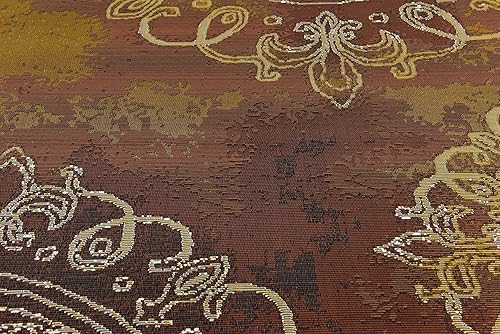 Miniatura 7 de Unique Loom - Alfombra colección de círculos abstractos, de transición para interiores y exteriores, beige, Polipropileno