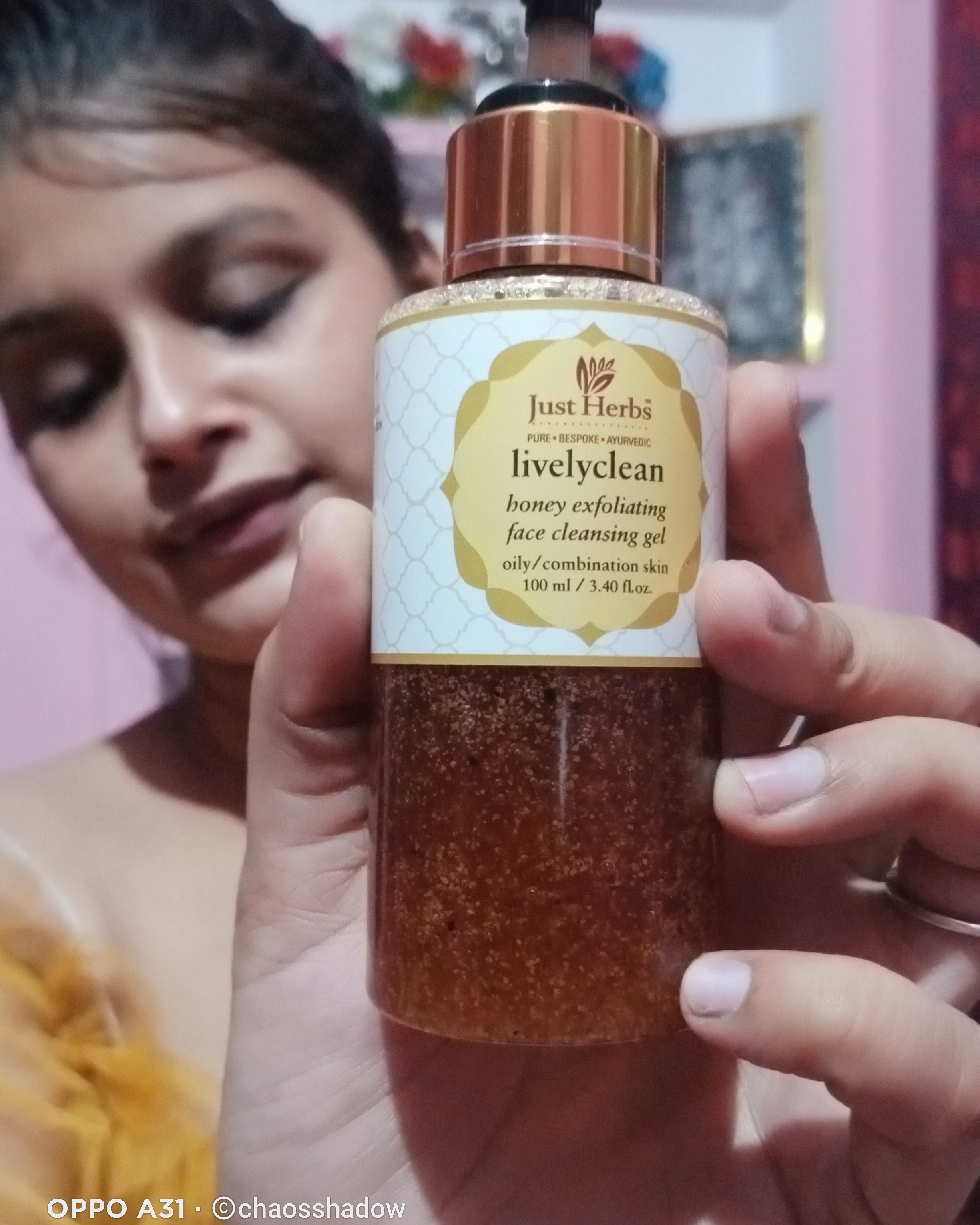 Just Herbs Livelyclean Honey Exfoliating Face Scrub Gel for Blackheads and Whiteheads Removal