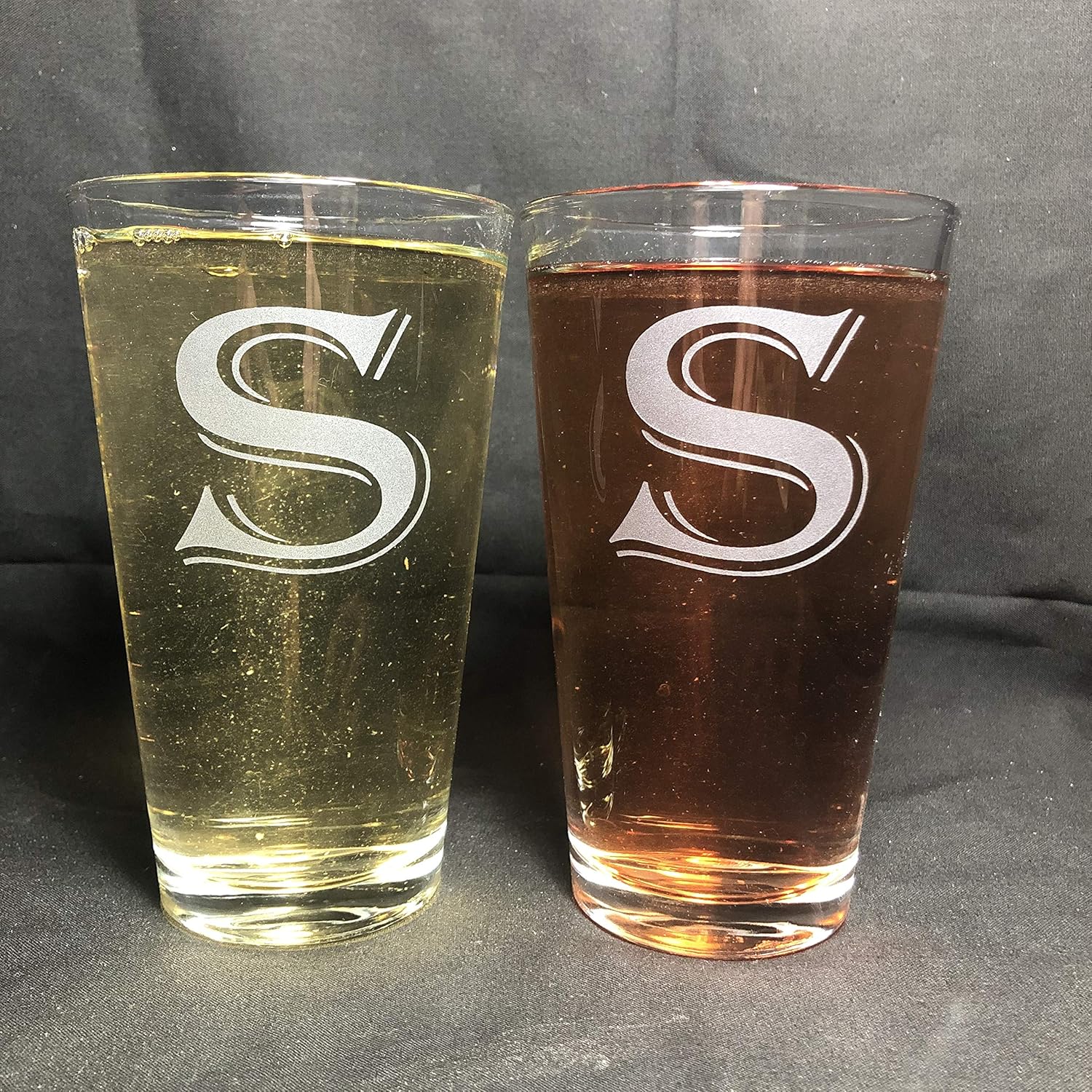Beer Glass Monogram Set of 4 (S)