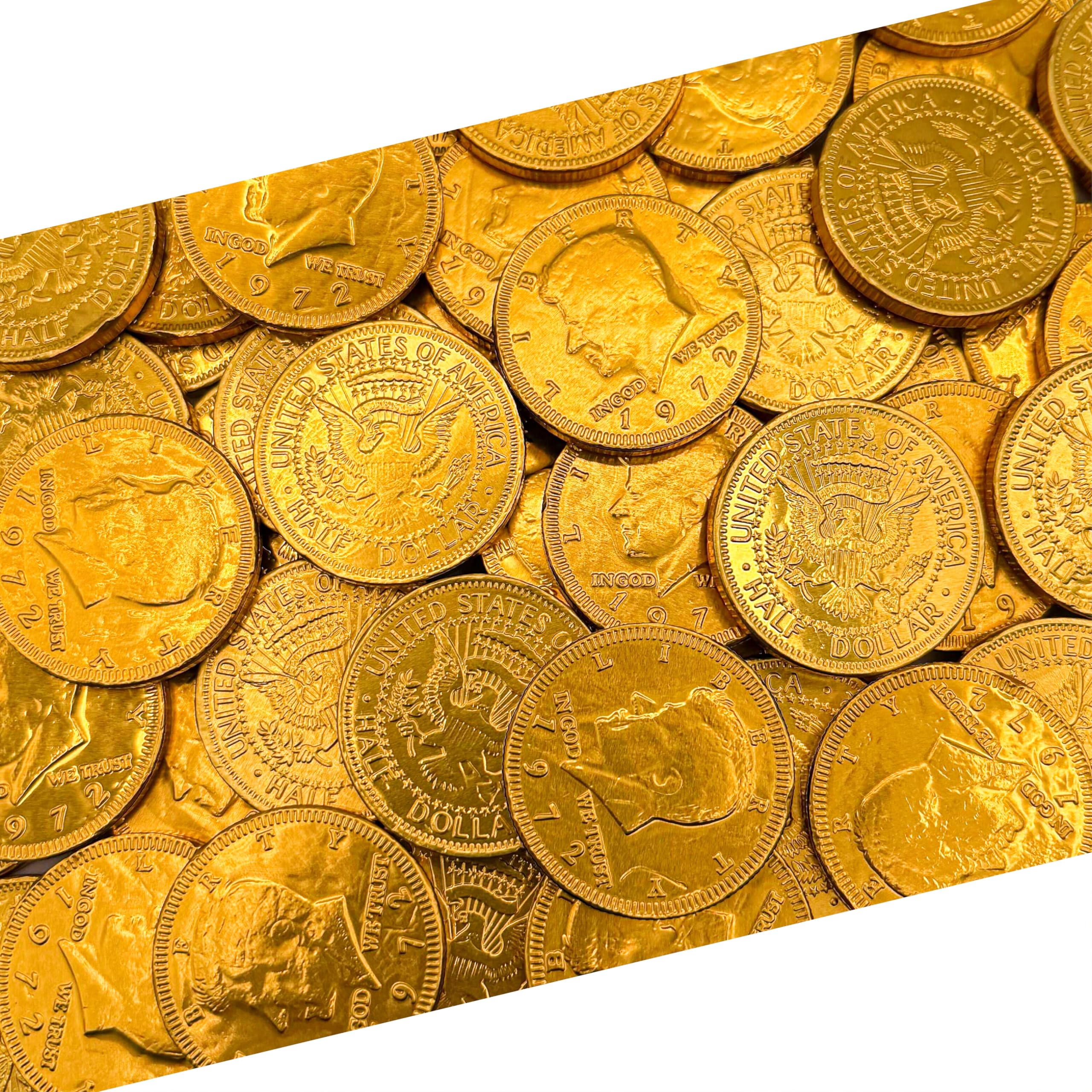 Chocolate Coins | 1 Pound Bag | Belgian Chocolate | Gold Chocolate Coins | Individually Wrapped Candy | Gold Candy for Party Favors & Goodie Bags
