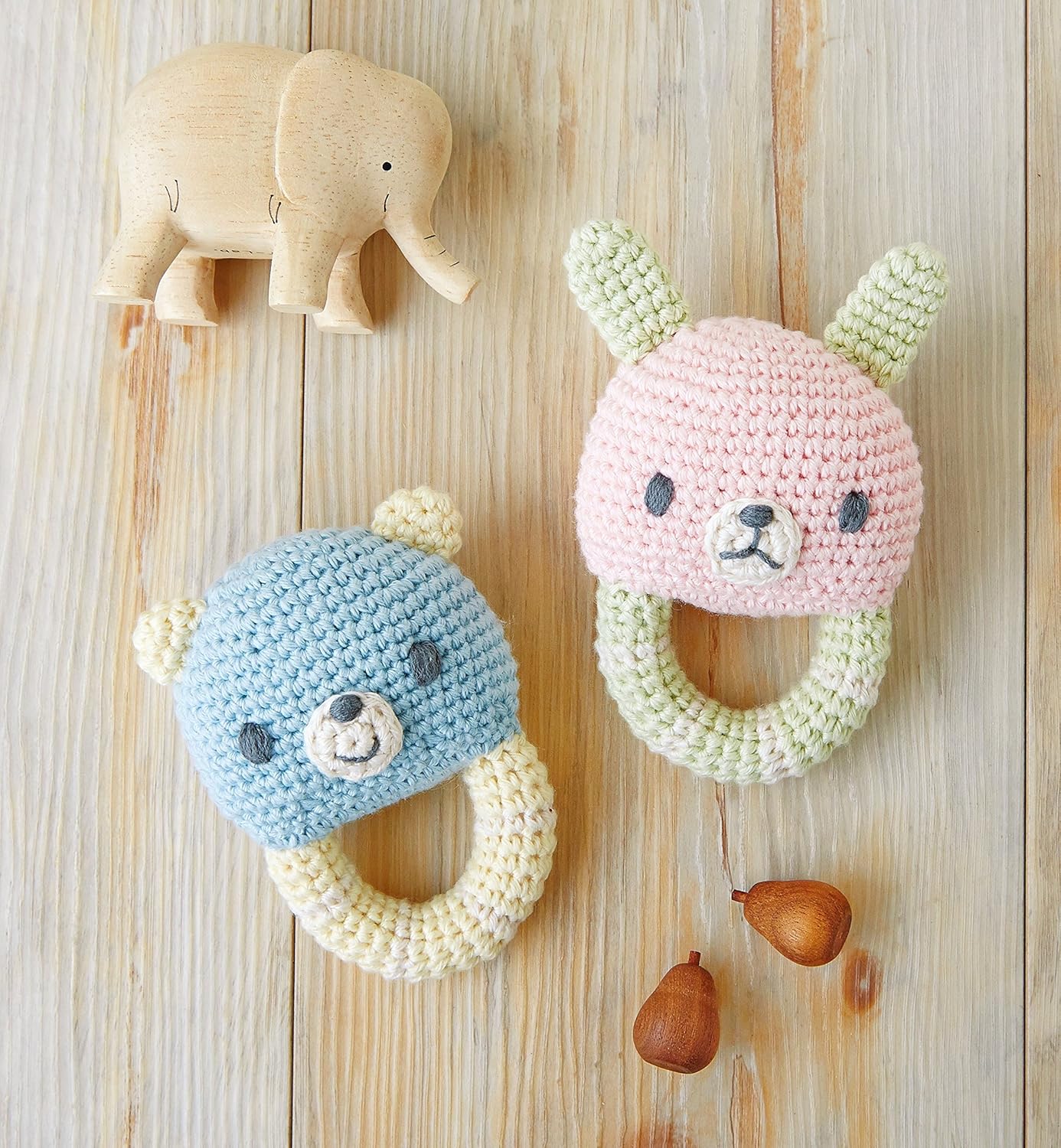 Amazon ハマナカ 編み物キット ポーム ベビーガラガラ くまさん H362 002 1 編み物キット 通販