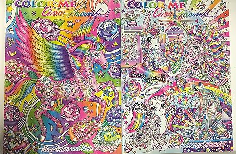 Amazon.com: Color Me Lisa Frank Adult Coloring Book - 2 Pack (Unicorn ...