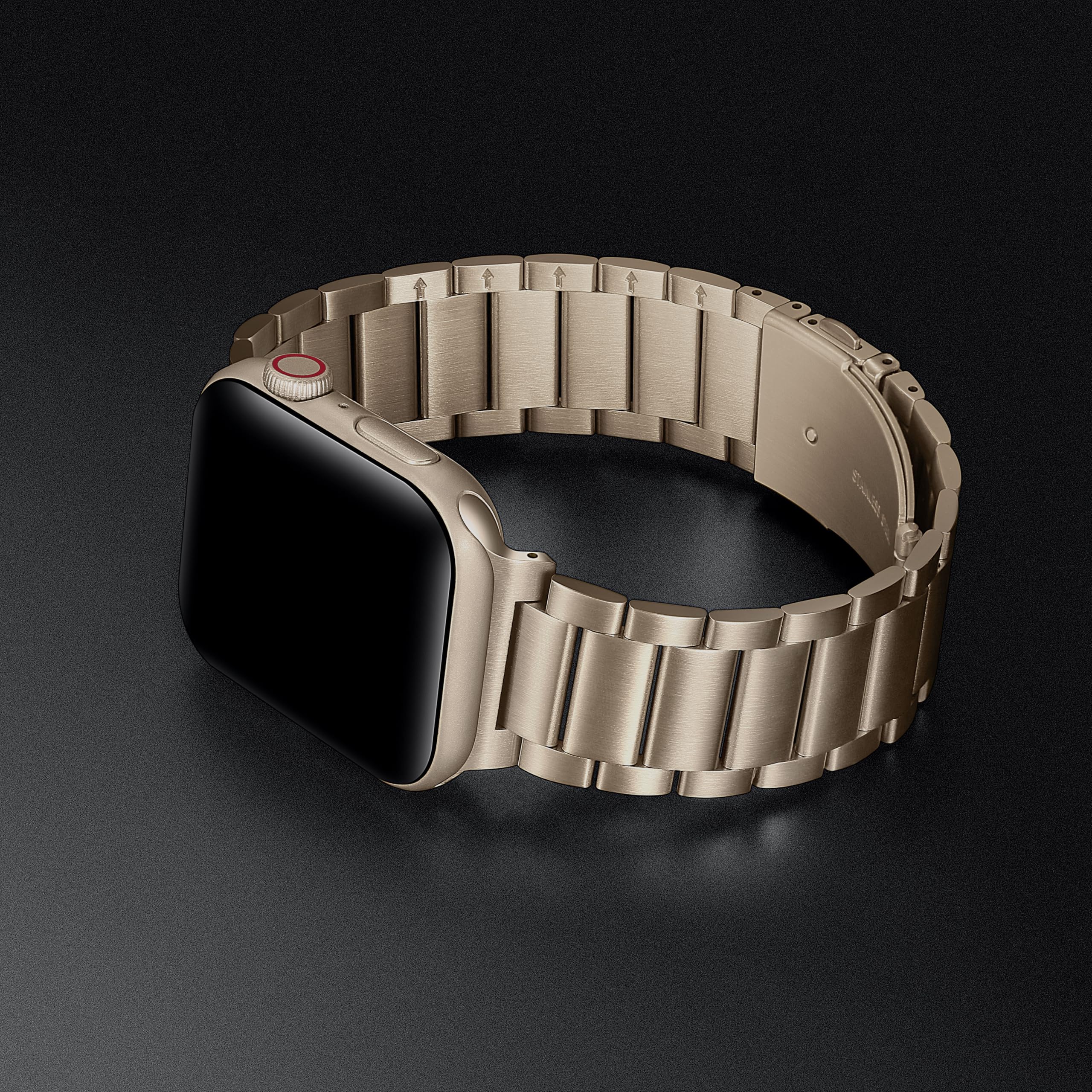 Bracelet réglable sans outil pour Apple Watch – Bracelet en acier inoxydable à dégagement rapide avec revêtement DLC | Compatible avec Ultra 3/2/1 (49 mm), Series 11-1 (46-38 mm), SE | Hommes