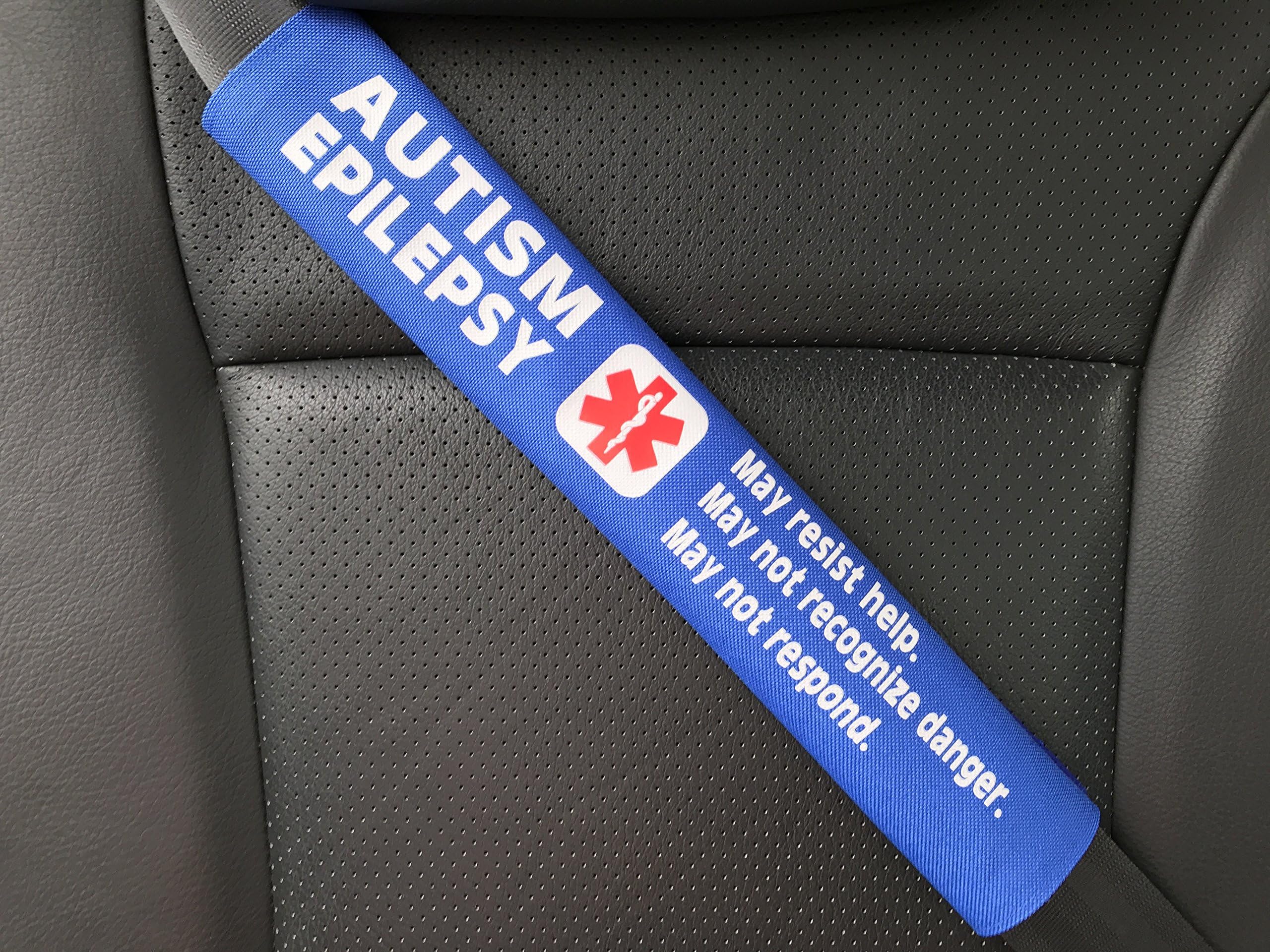 Autism Epilepsy Seizure Medical Alert Seat Belt Cover