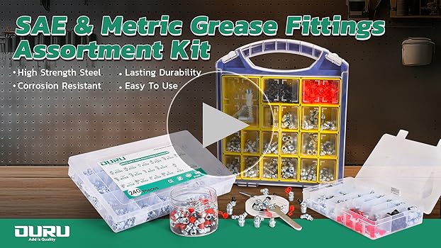 Amazon.com: OURU 165PCS Metric Grease Fittings Assortment