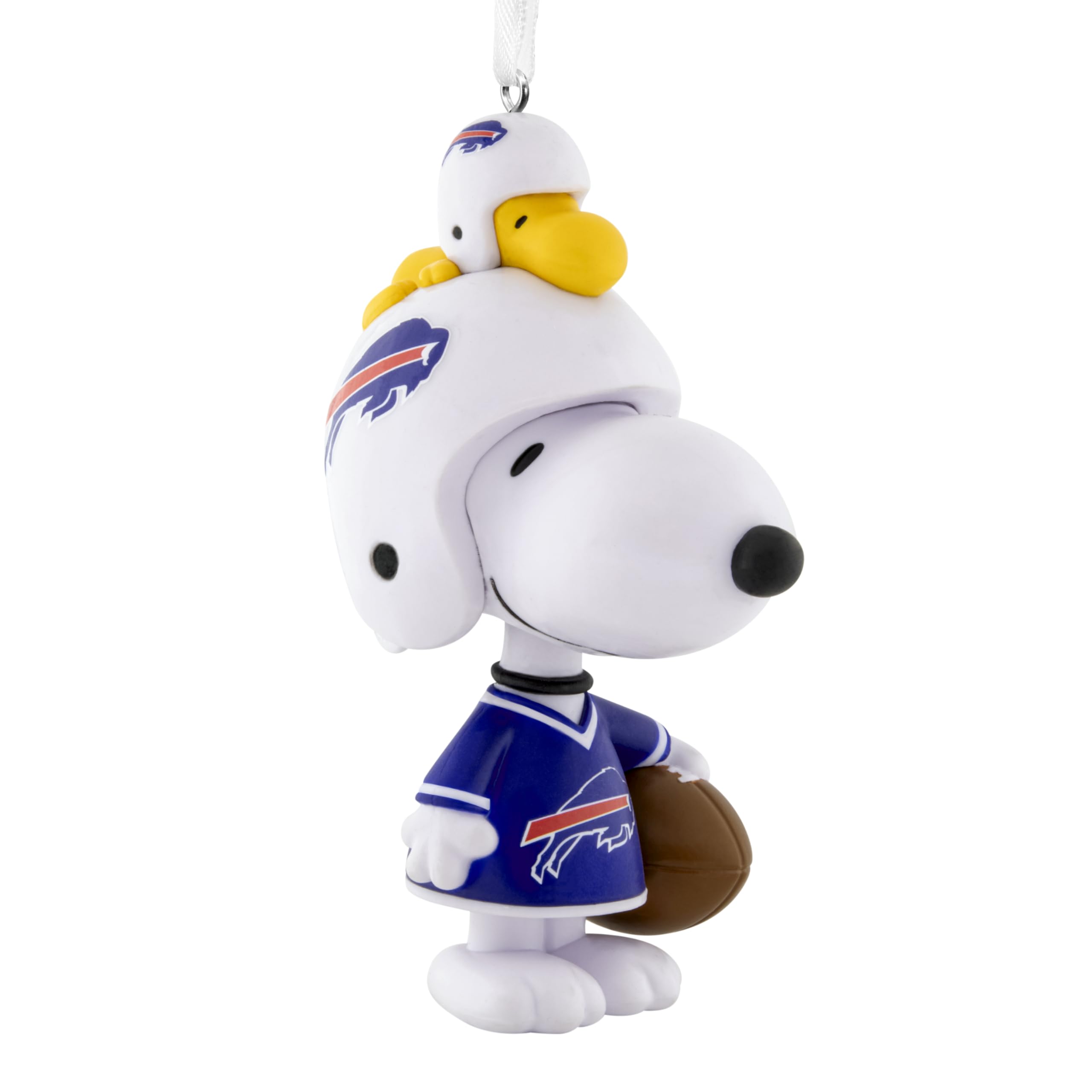 Hallmark Christmas Ornament, Peanuts Snoopy & Woodstock NFL Buffalo Bills Bobblehead Ornament, Gifts for Peanuts Fans