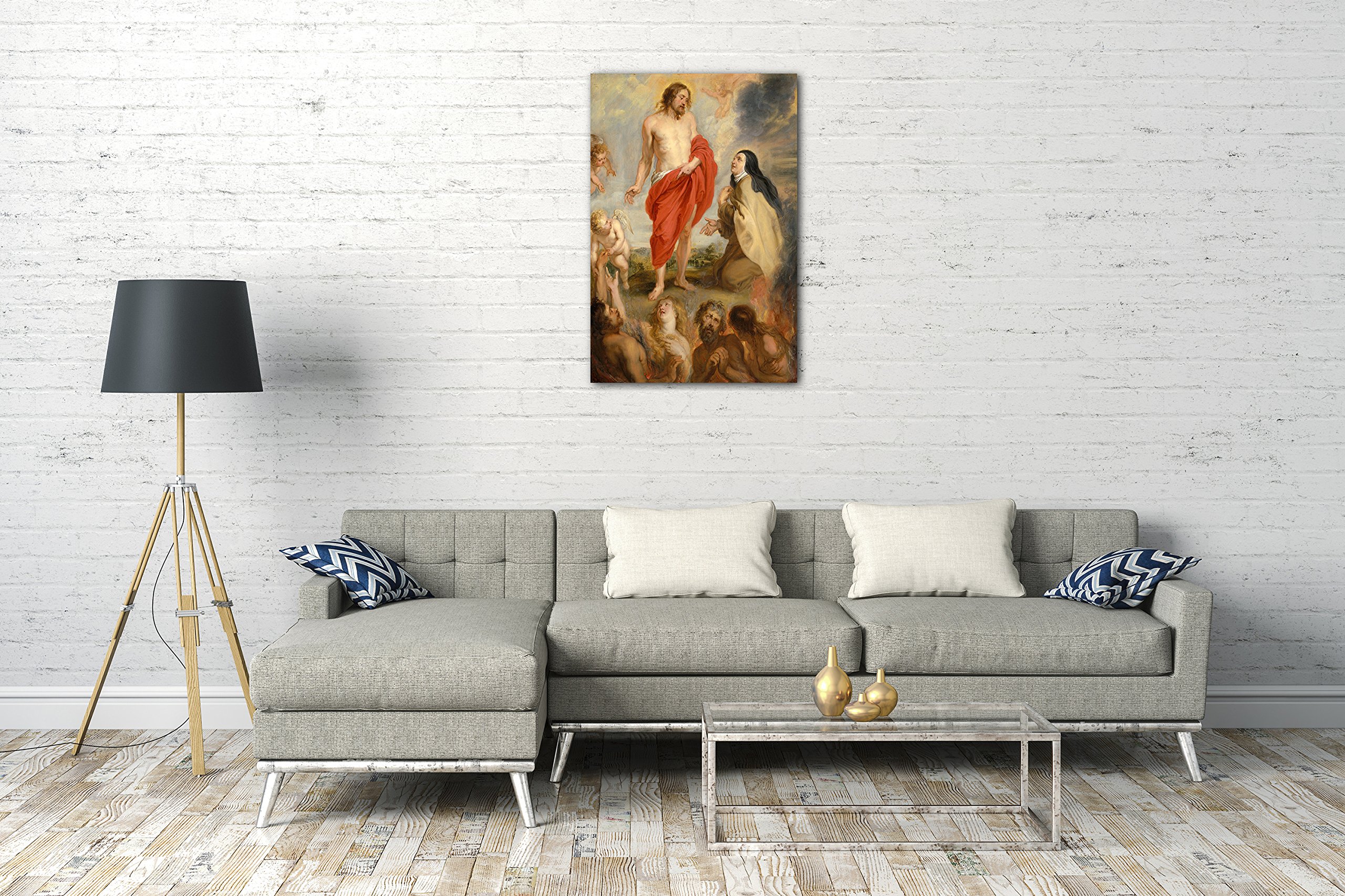 Printed Paintings Impresión sobre Lienzo (80x120cm): Taller de Peter Paul Rubens - Santa Teresa d