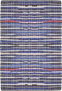 COTTON CRAFT Alfombra chindi de algodón – Alfombra bohemia rústica de estilo rústico, tejida a mano, hilo reciclado natura...
