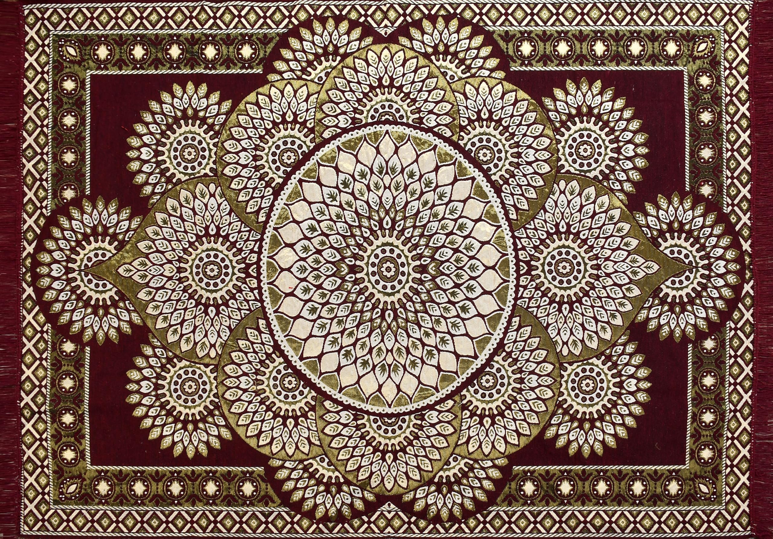 Maroon Cotton Carpet - 5x7 Feet | Elegant Living Room Rug -3 Maroon Cotton Carpet - 5x7 Feet | Elegant Living Room Rug -3
