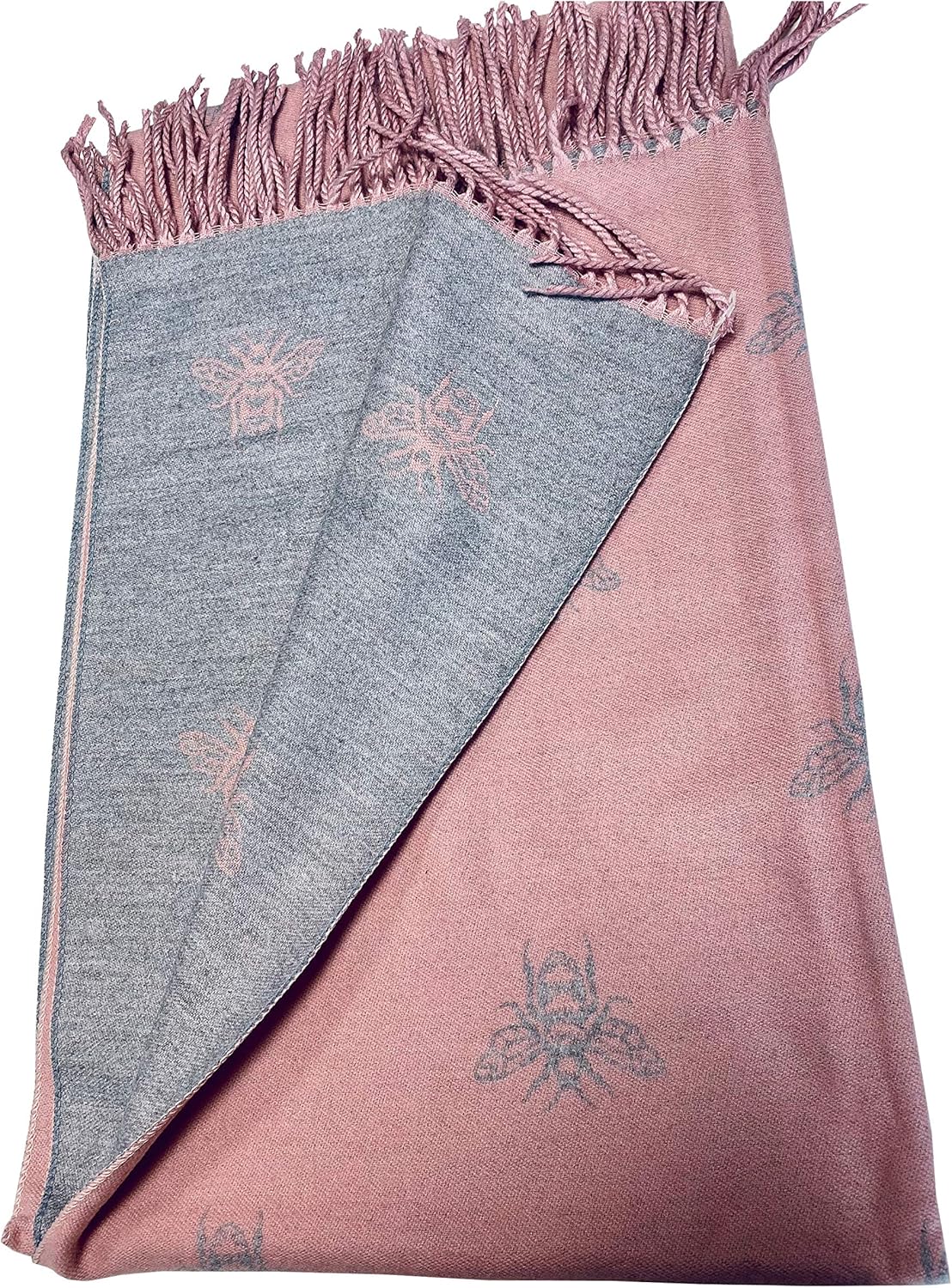 BUMBLE BEES SUPER SOFT SCARF WITH BEAUTIFUL TASSELS REVERS ABLE SOFT AND WARM SCARF beautiful colours