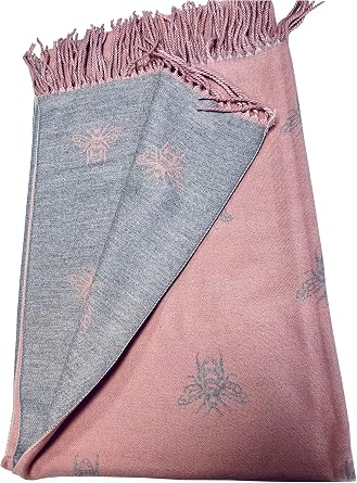 BUMBLE BEES SUPER SOFT SCARF WITH BEAUTIFUL TASSELS REVERS ABLE SOFT AND WARM SCARF beautiful colours