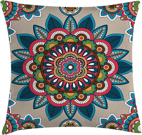 Miniatura 14 de Ambesonne Funda de cojín con diseño de libélula, diseño de plantas y libélulas de estilo bohemio, ilustración esbozada, funda de almohada decorativa