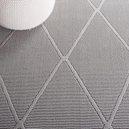 Miniatura 6 de Safavieh Revive Collection - Alfombra de área de 8 x 10 pies, color gris, diseño enrejado, no desprende pelusa y de fácil cuidado, ideal para zonas