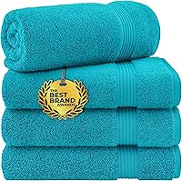 Vista 117 de Cotton Paradise Tapetes de baño antideslizantes 100% algodón para baño, 17 x 24 pulgadas, suaves, absorbentes, de secado rápido, lavables a máquina