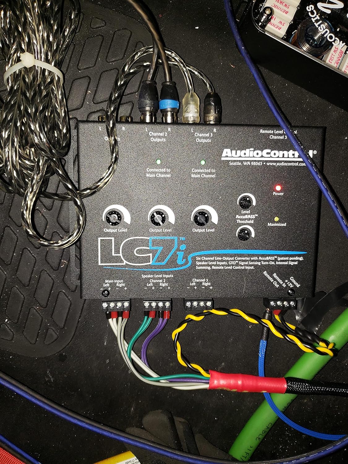 AudioControl LC7i Black 6-Channel Line Output Converter with Bass Restoration