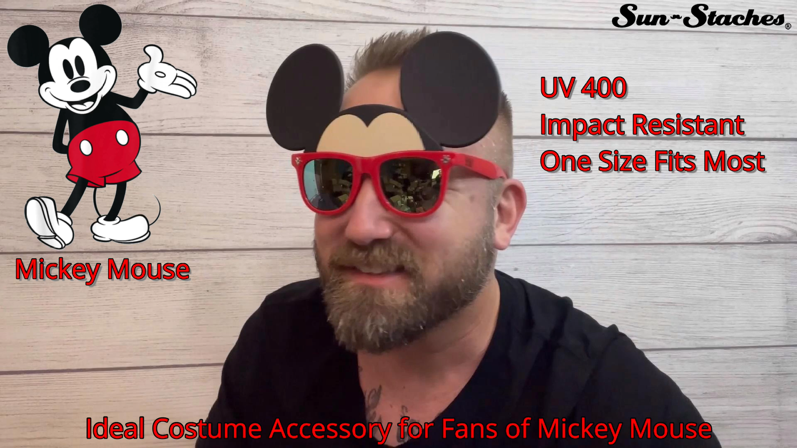 Amazon.com: Sun-Staches Mickey Mouse Official Disney 