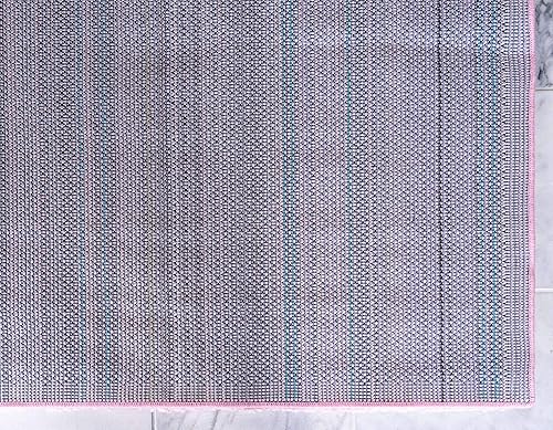 Miniatura 9 de Unique Loom Colección Solo - Alfombra Calabasas (5 pies 3 pulgadas x 7 pies 7 pulgadas, rectangular, color rosa)