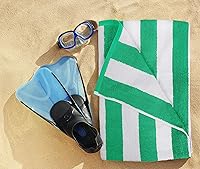 Vista 124 de Utopia Towels 4 Pack Cabana Stripe Beach Towel, 30 by 60 Inches, Oversized 100% Ring Spun Cotton Pool Towels, Highly Absorbent Quick Dry Bath Towels
