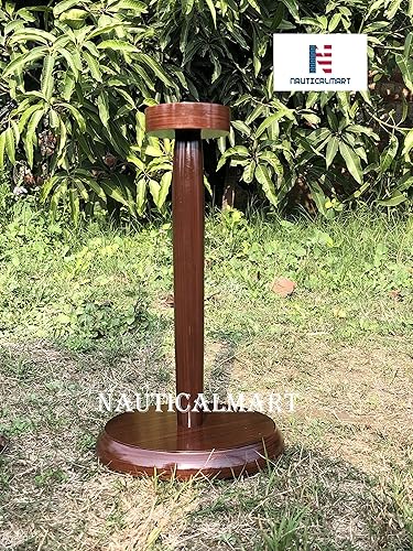 Miniatura 8 de Soporte de madera para casco medieval romano vikingo, soporte de exhibición de máscara, templario, espartano, cosplay, soporte de caballero LARP