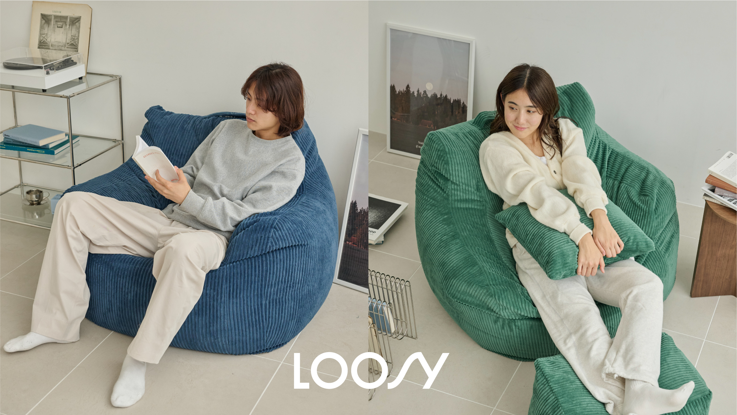 Amazon｜【公式】LOOSY ビーズソファ ソファ単体 ｜ご自愛ソファ 2人