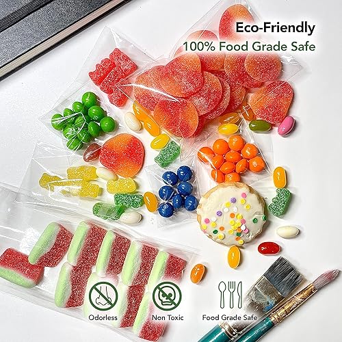 Miniatura 10 de Seal Fresh Bolsas de celofán autosellantes  6 x 6 pulgadas (1000 unidades)  Bolsa de plástico transparente resellable para violonchelo  Bolsas de