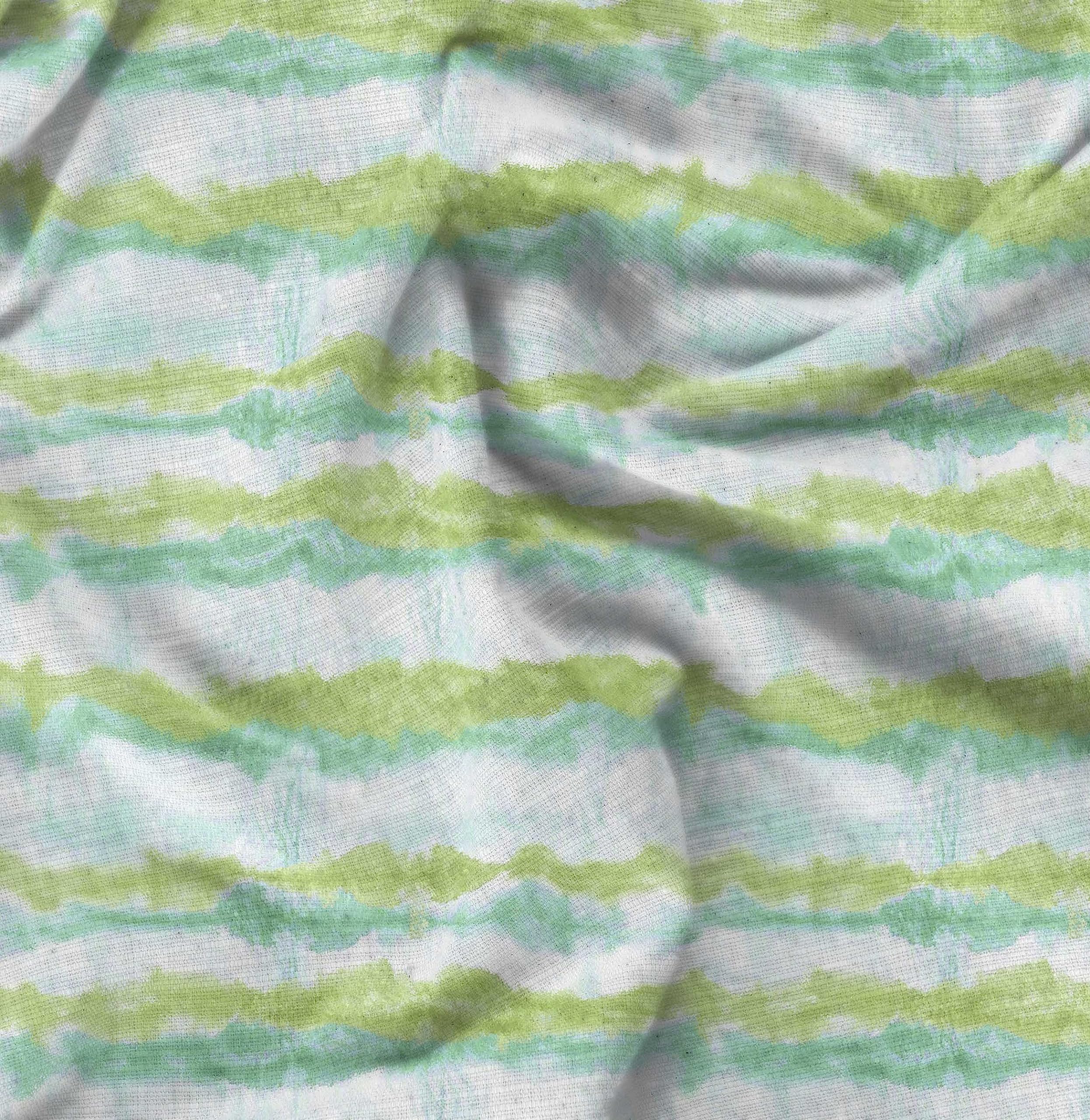 SoimoiTie & Dye Printed, Cuddle Minky Fabric, Sewing Fabric by The Meter 56 Inch Wide, Decorative Plush Soft Fabric, Baby Garments, Toys and Blankets, Mint Green