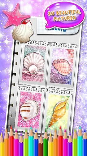 Livro de colorir Seashells