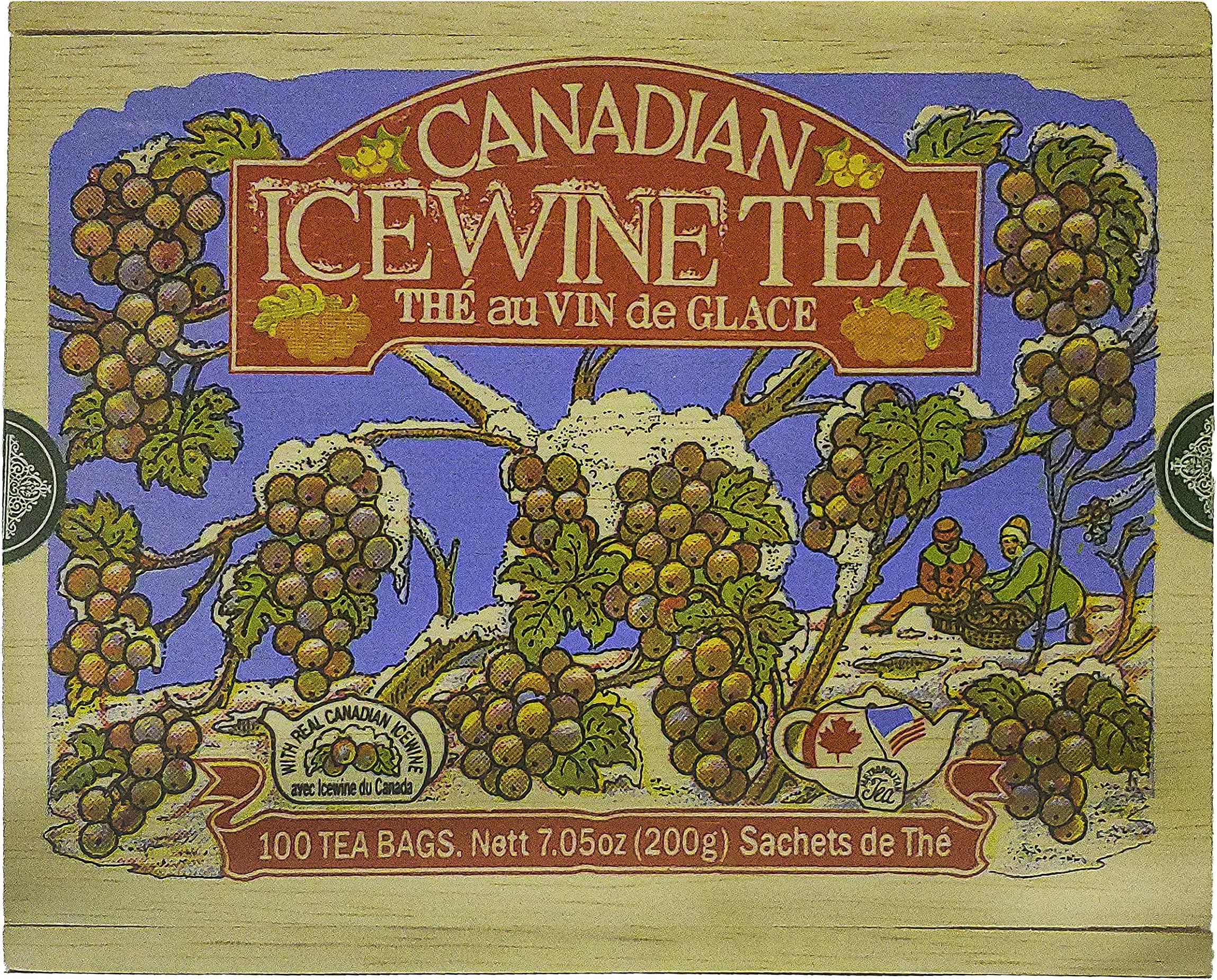 The Metropolitan Tea Company 62WD-100-026 Ice Wine Tea 100 Teabags in Wood Box