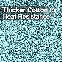 Vista 3 de Ritz - Agarradera de rizo y almohadilla resistente al calor, duradero, 100% algodón, diseño ergonómico para un agarre óptimo, fácil cuidado, lavable