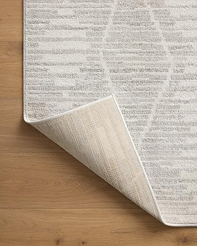 Miniatura 6 de Loloi II Kamala Collection KAM-02 - Alfombra de pasillo de 2 pies y 7 pulgadas x 8 pies, color marfil y plateado