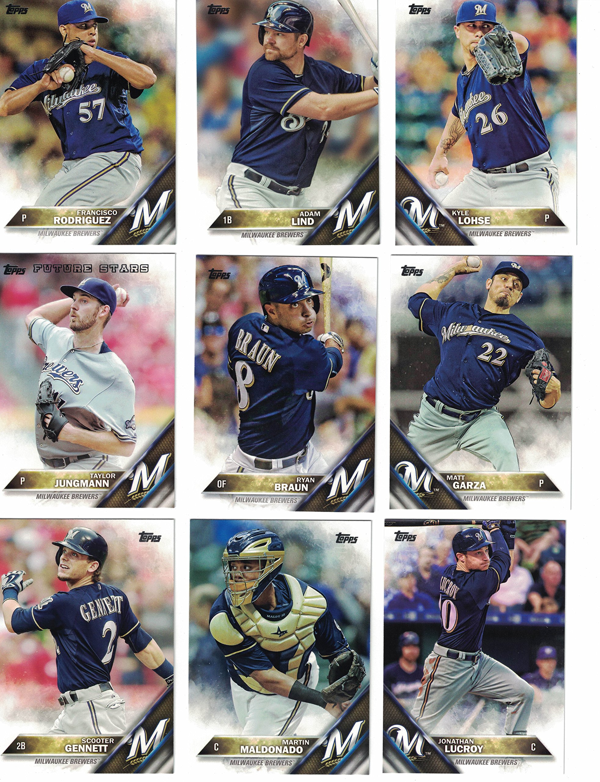 Amazon.com: Milwaukee Brewers/Complete 2016 Topps Series 1 & 2 