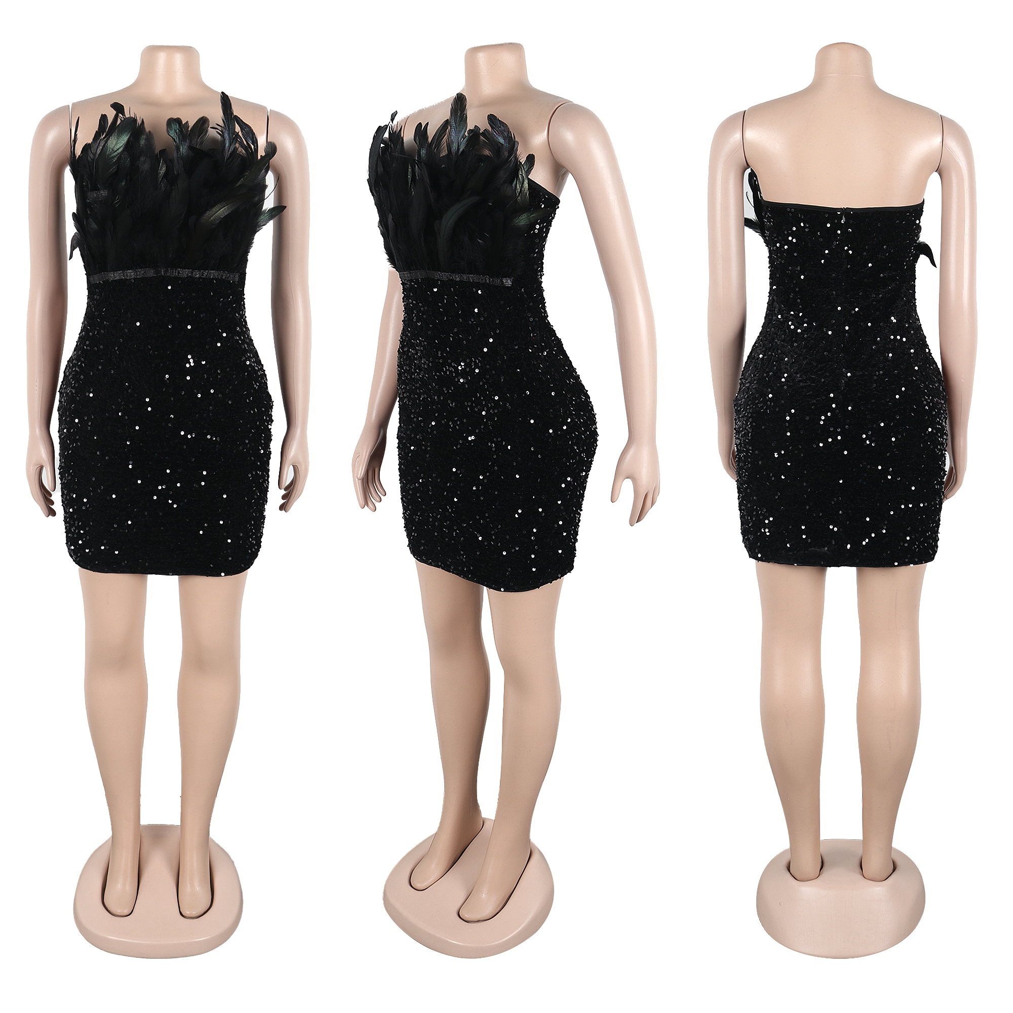 Amazon.com: LROSEY Women Sparkly Sequin Mini Dress Strapless Feather Dresses for Birthday Party Club Cocktail Homecoming Black : Clothing, Shoes & Jewelry Amazon.com: LROSEY Women Sparkly Sequin Mini Dress Strapless Feather Dresses for Birthday Party Club Cocktail Homecoming Black : Clothing, Shoes & Jewelry