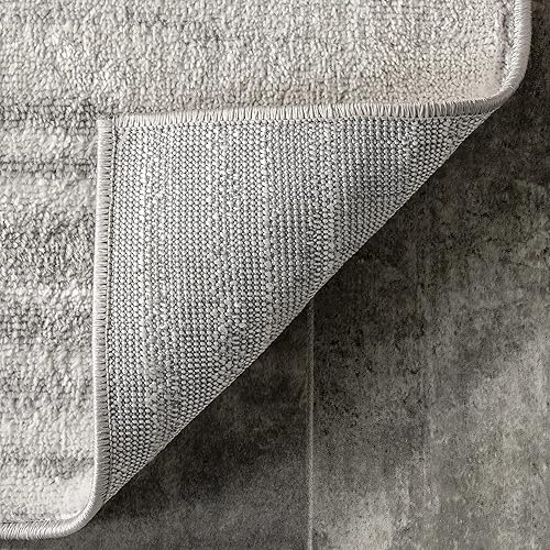 Miniatura 4 de nuLOOM Kiley - Alfombra de pasillo con rayas serenas, 2 pies 8 pulgadas x 8 pies, color gris
