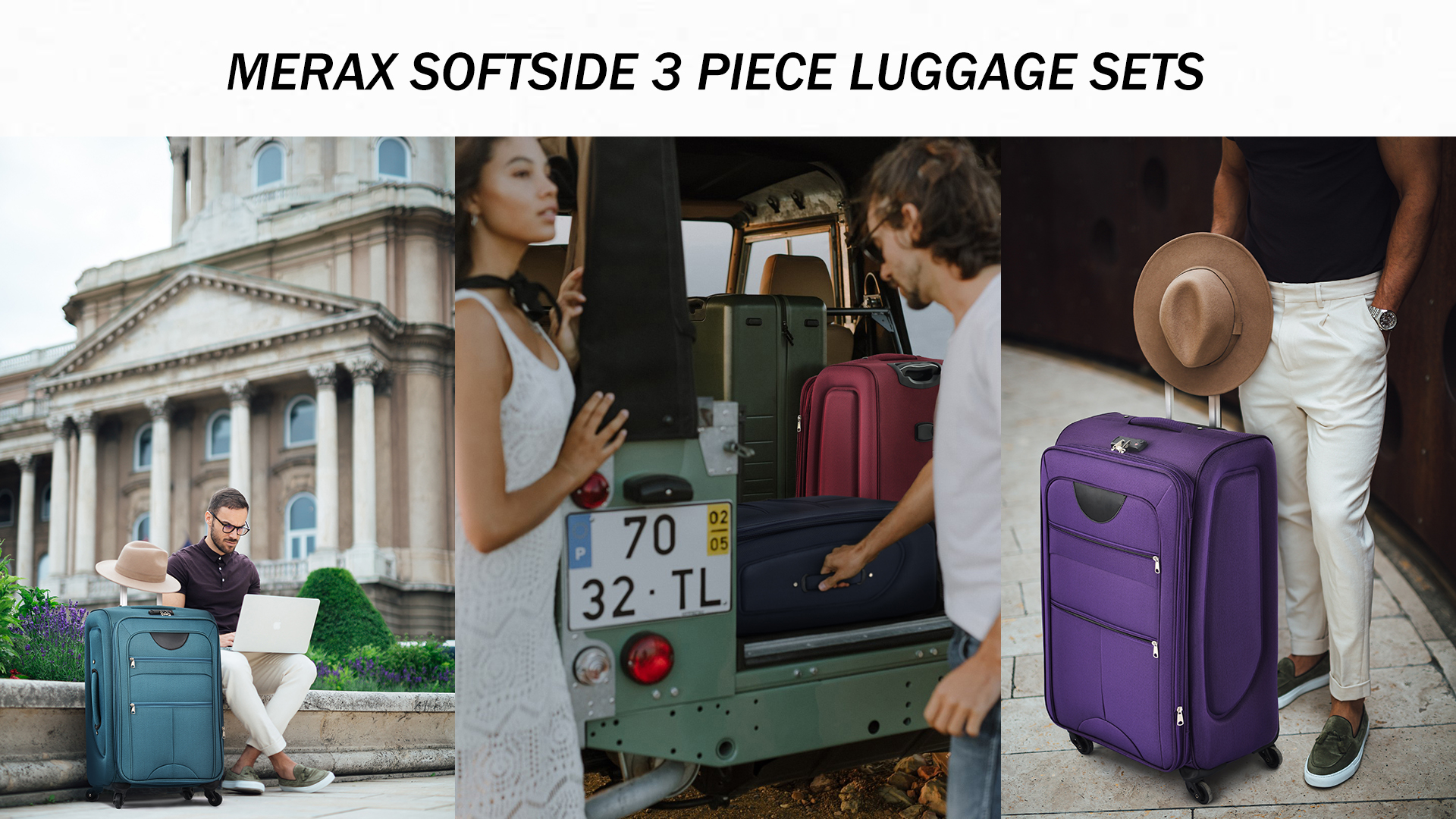 Amazon.com: Merax Softside Luggage Set Softshell Lightweight 3