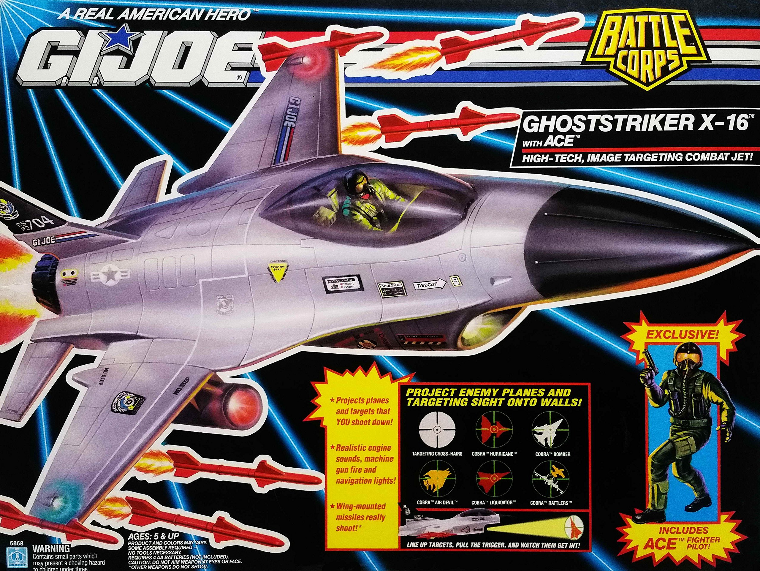 Buy G.i. Joe A Real American Hero Battle Corps Ghoststriker X-16 Combat Jet With Ace Action Figure Online At Desertcart Mauritius