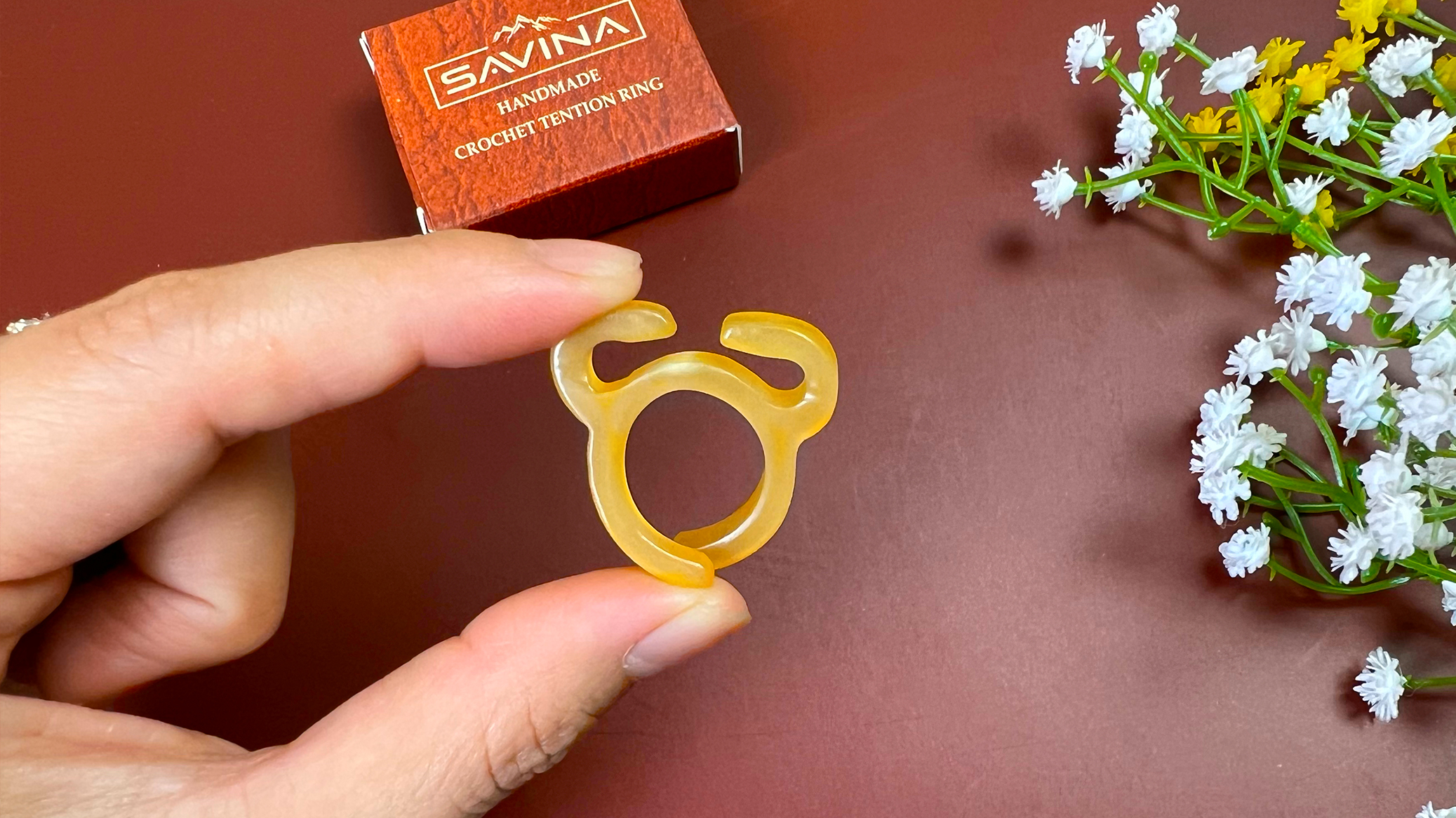 Amazon.com: Savina Handmade Crochet Tension Ring for Finger