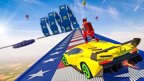 Super heroi mega rampas: jogo de acrobacias de carros de corrida GT