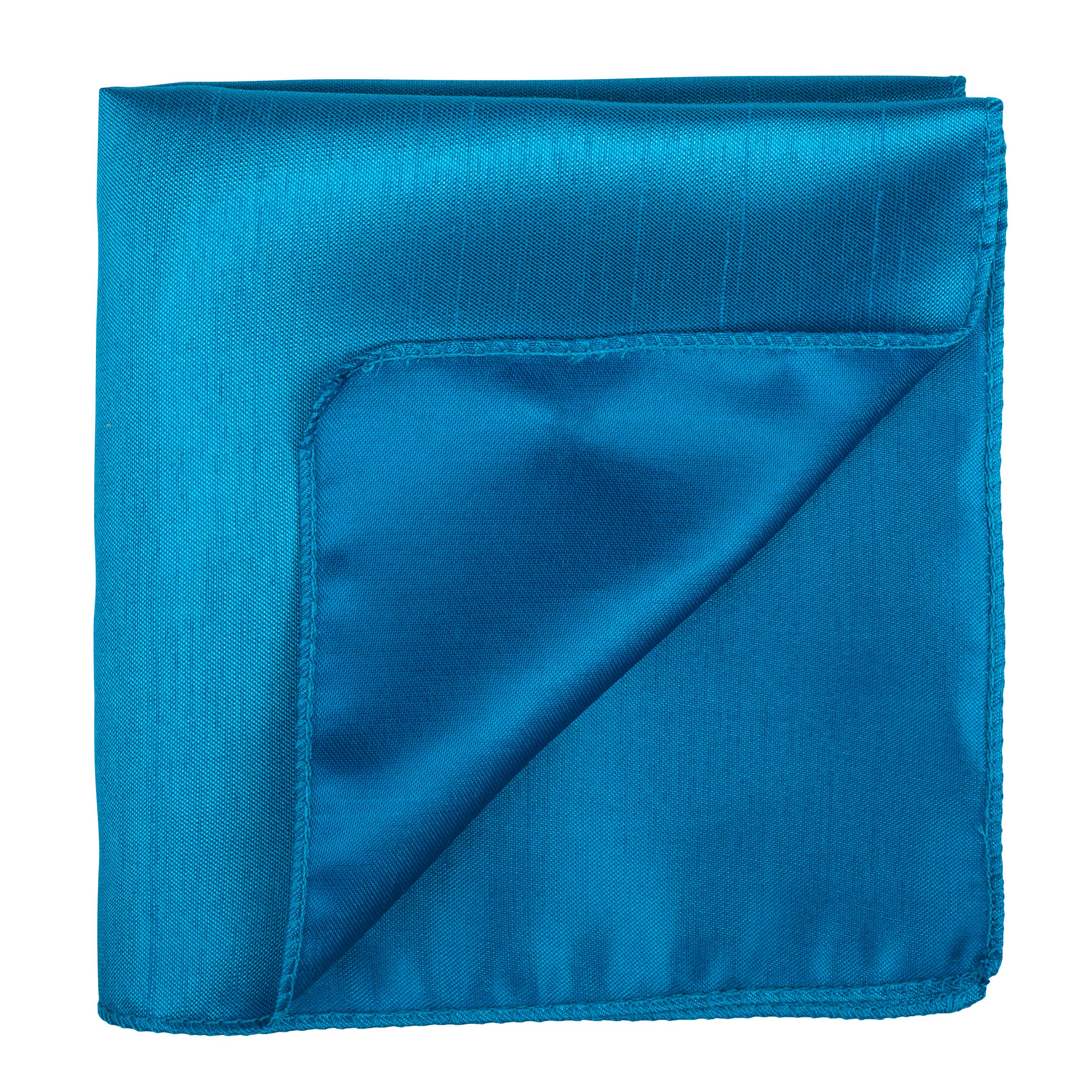 Abel & Burke Crystal Teal Shantung Pocket Square #AB-TPH1005/2